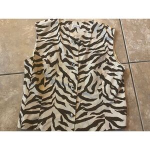 Ann May 10 Silk Printed Button Blouse